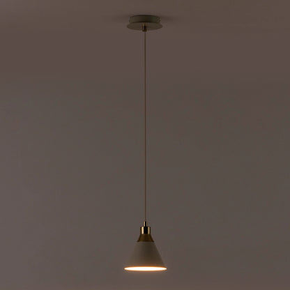 Sand grey cone pendant ceiling light - BlissVeranda