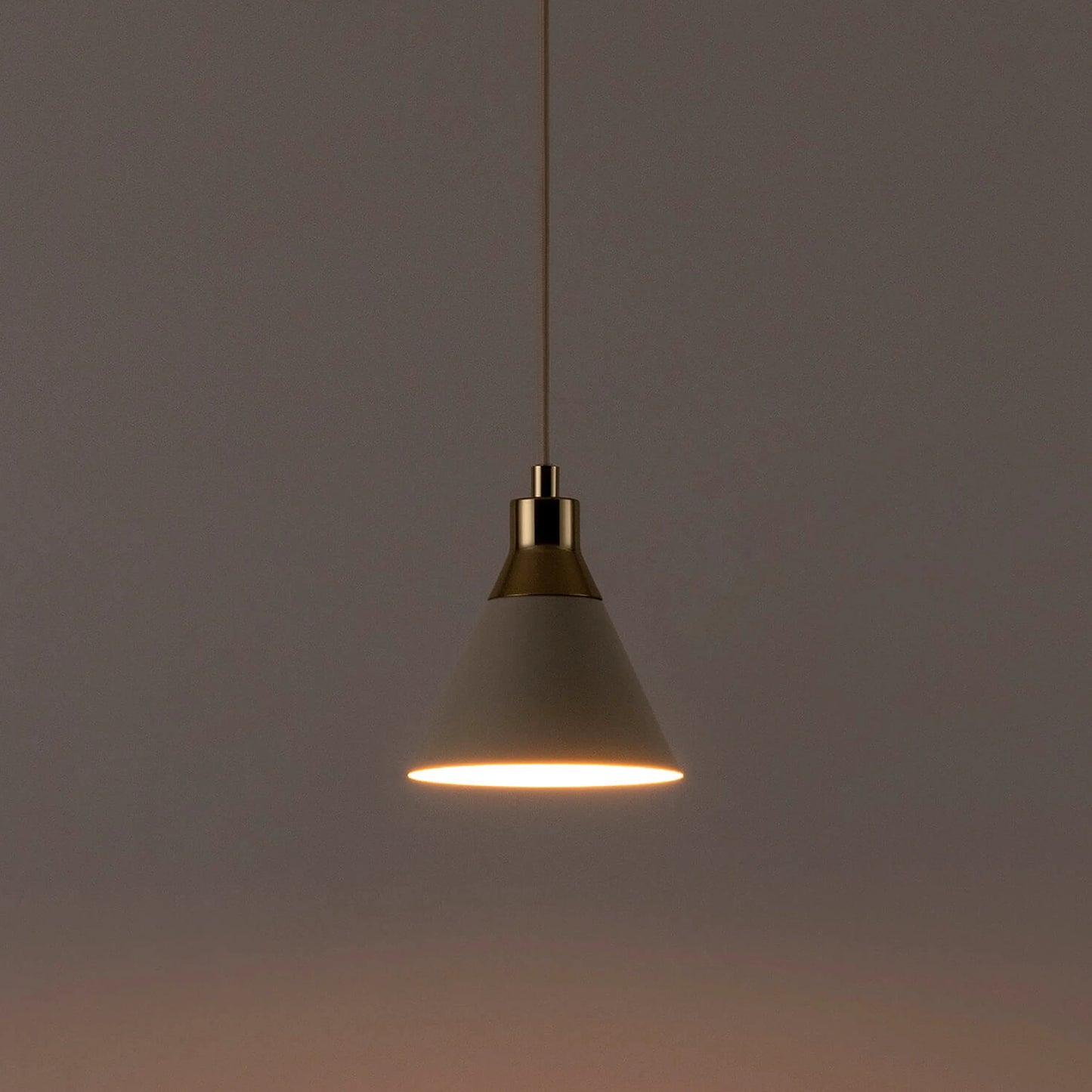 Sand grey cone pendant ceiling light - BlissVeranda