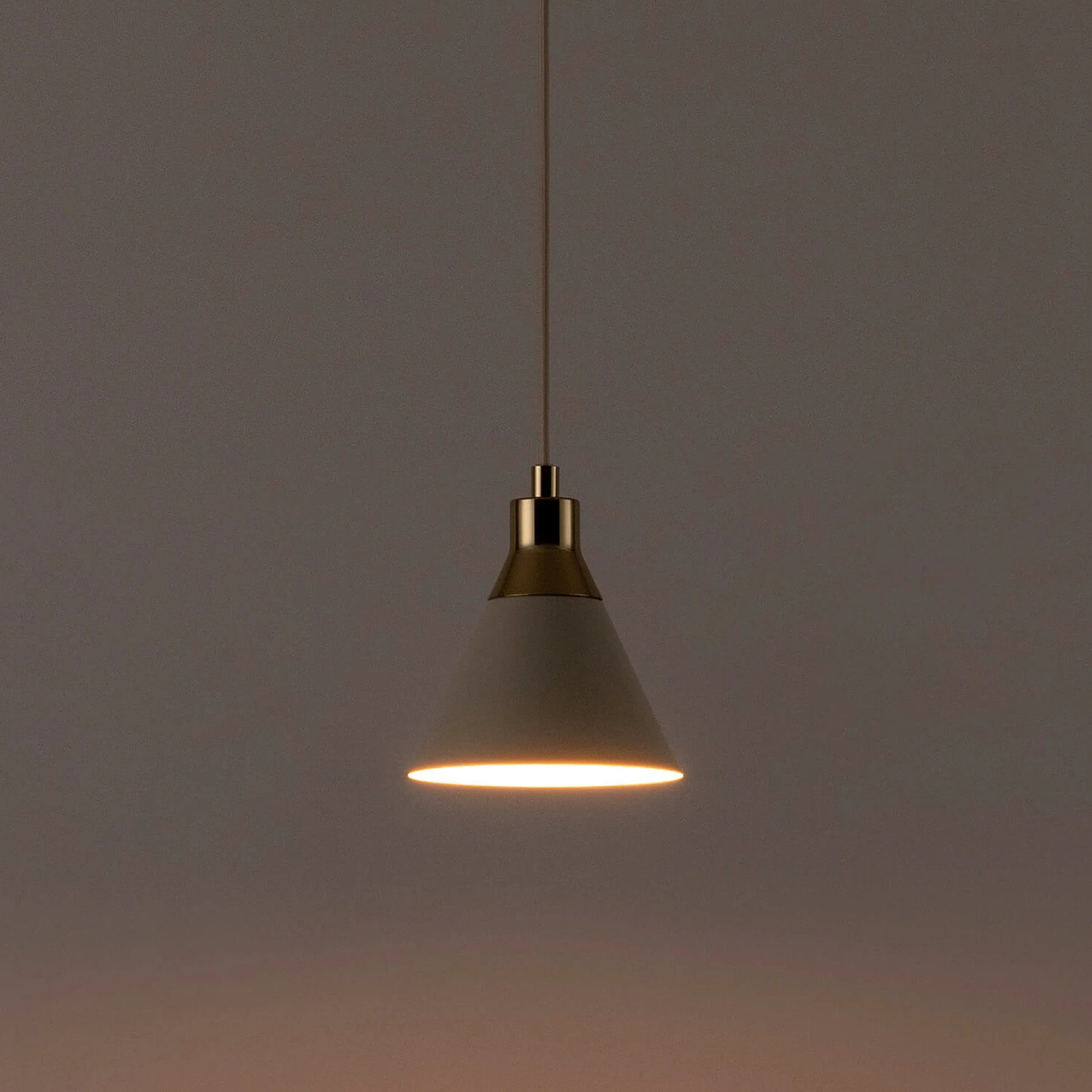 Sand grey cone pendant ceiling light - BlissVeranda