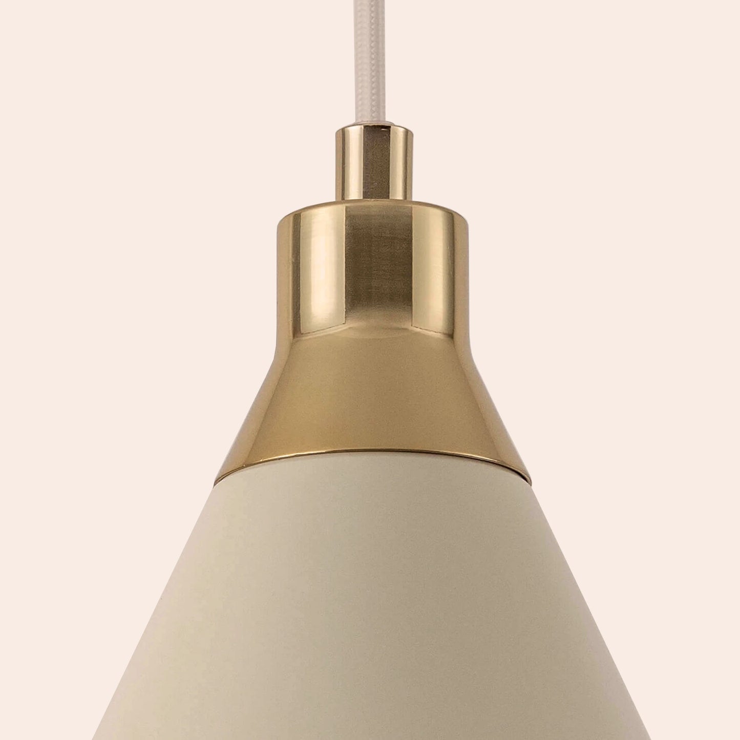 Sand grey cone pendant ceiling light - BlissVeranda