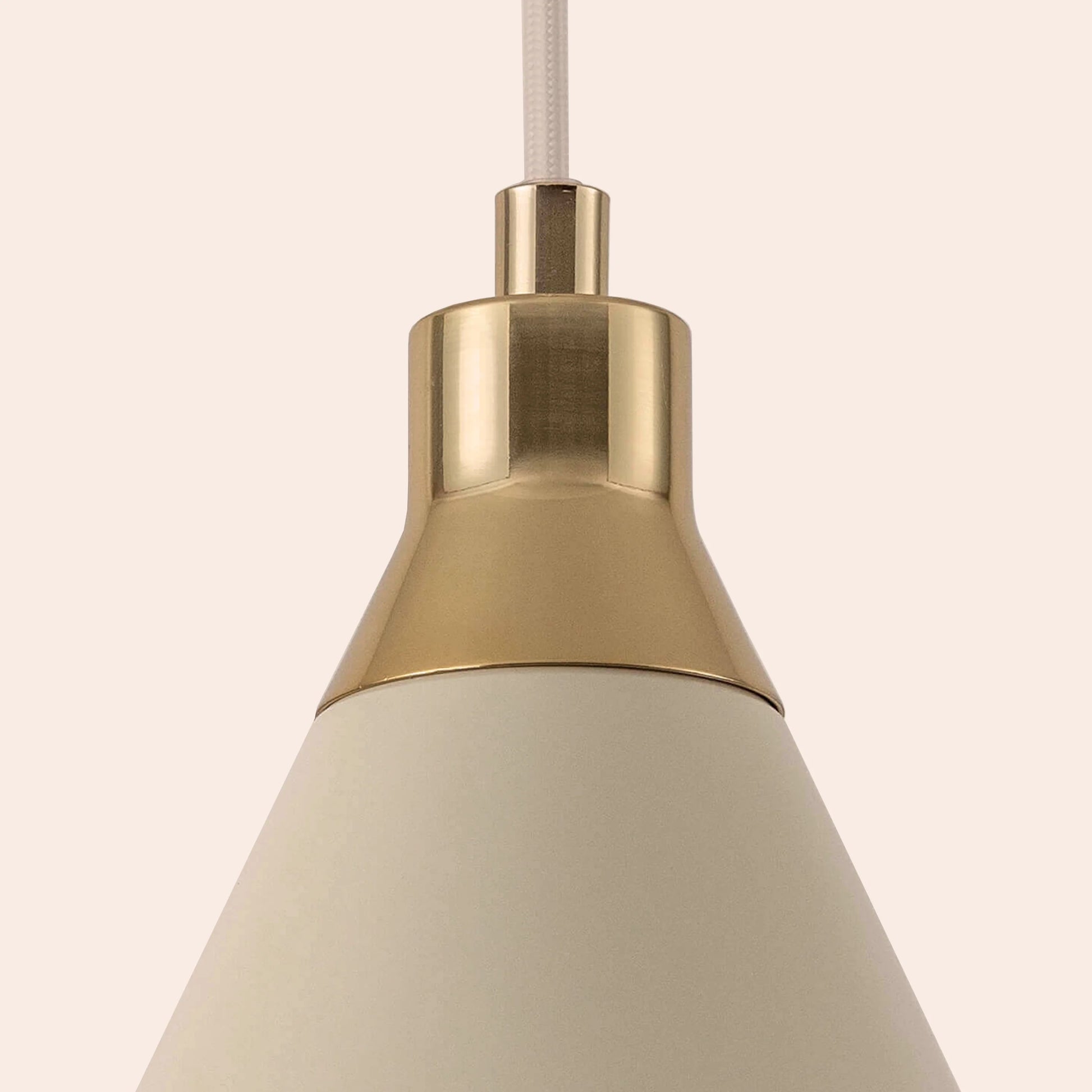 Sand grey cone pendant ceiling light - BlissVeranda