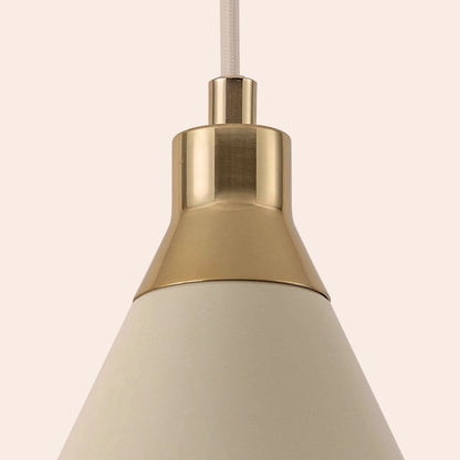 Sand grey cone pendant ceiling light - BlissVeranda