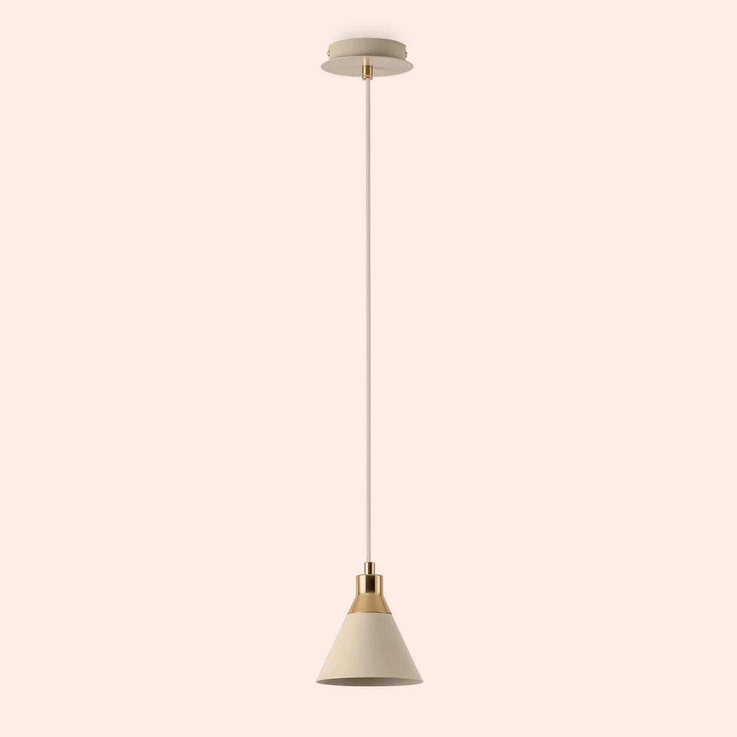 Sand grey cone pendant ceiling light - BlissVeranda