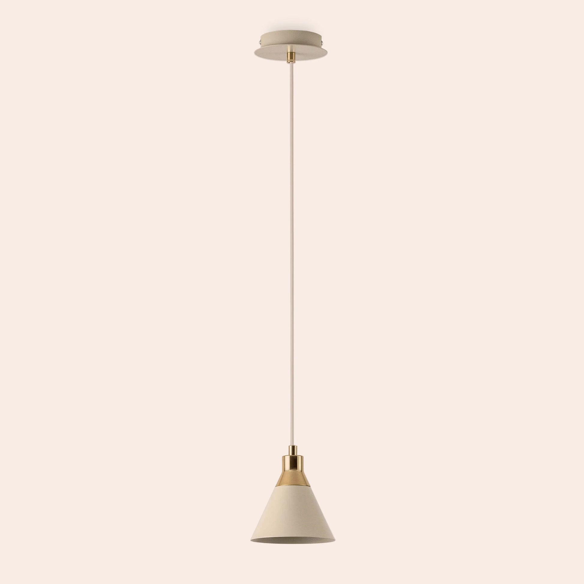Sand grey cone pendant ceiling light - BlissVeranda