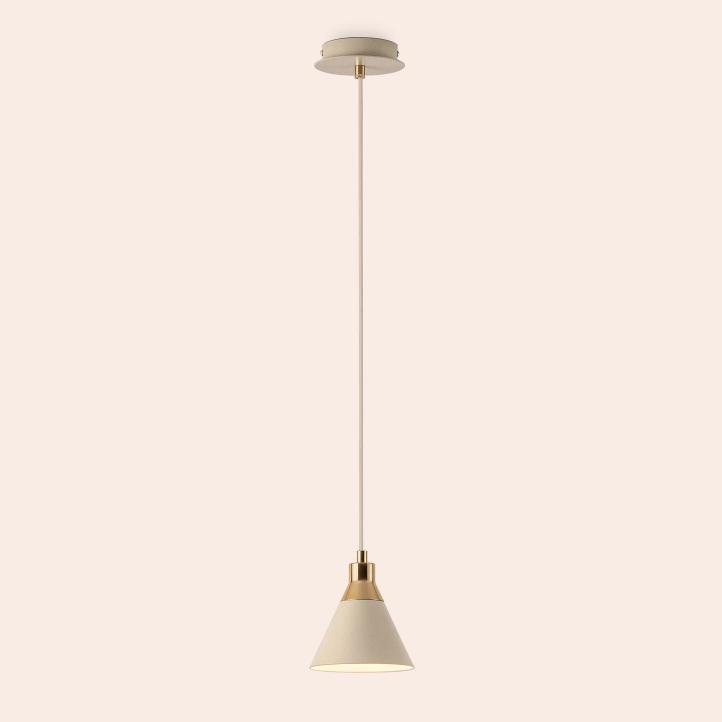 Sand grey cone pendant ceiling light - BlissVeranda