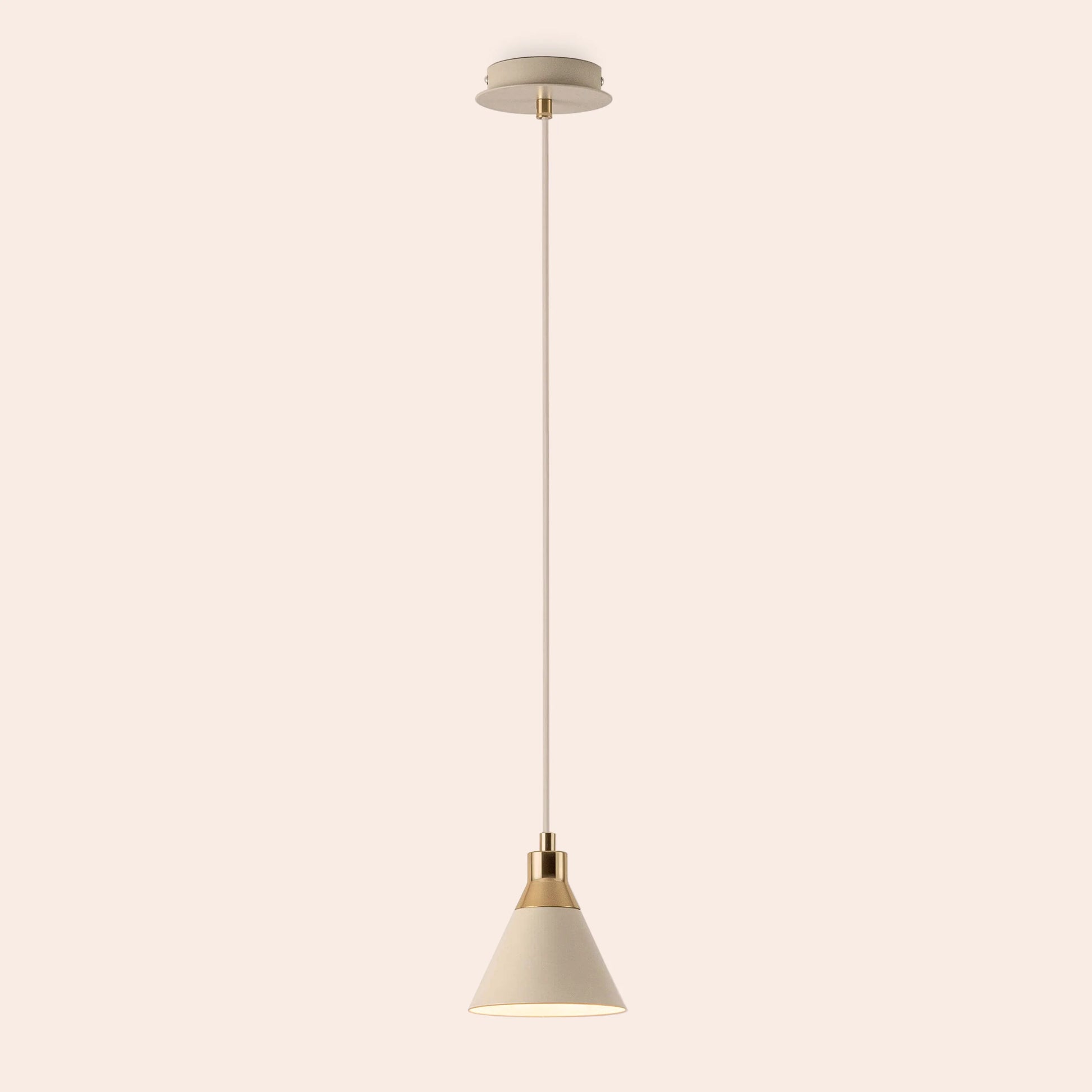 Sand grey cone pendant ceiling light - BlissVeranda