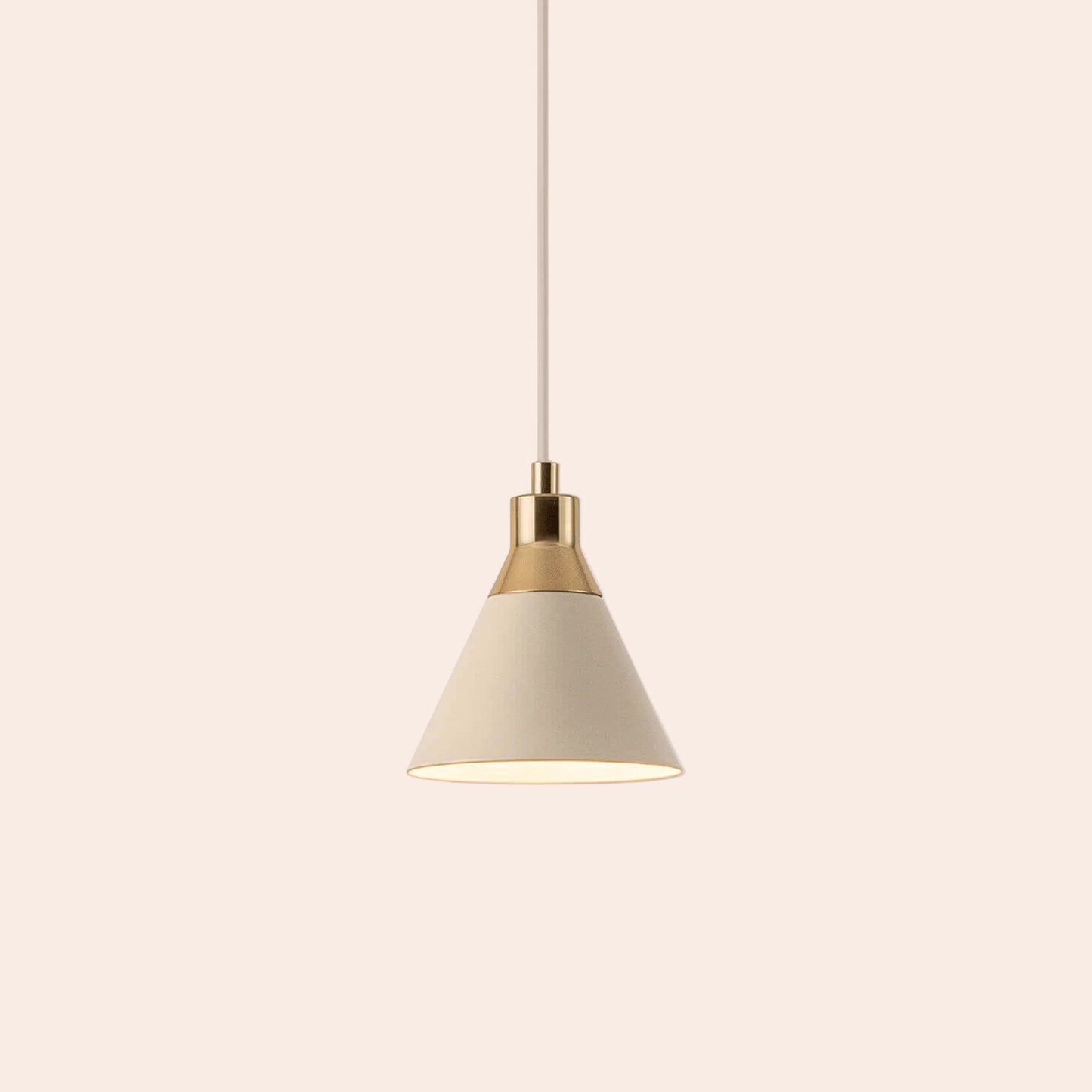 Sand grey cone pendant ceiling light - BlissVeranda
