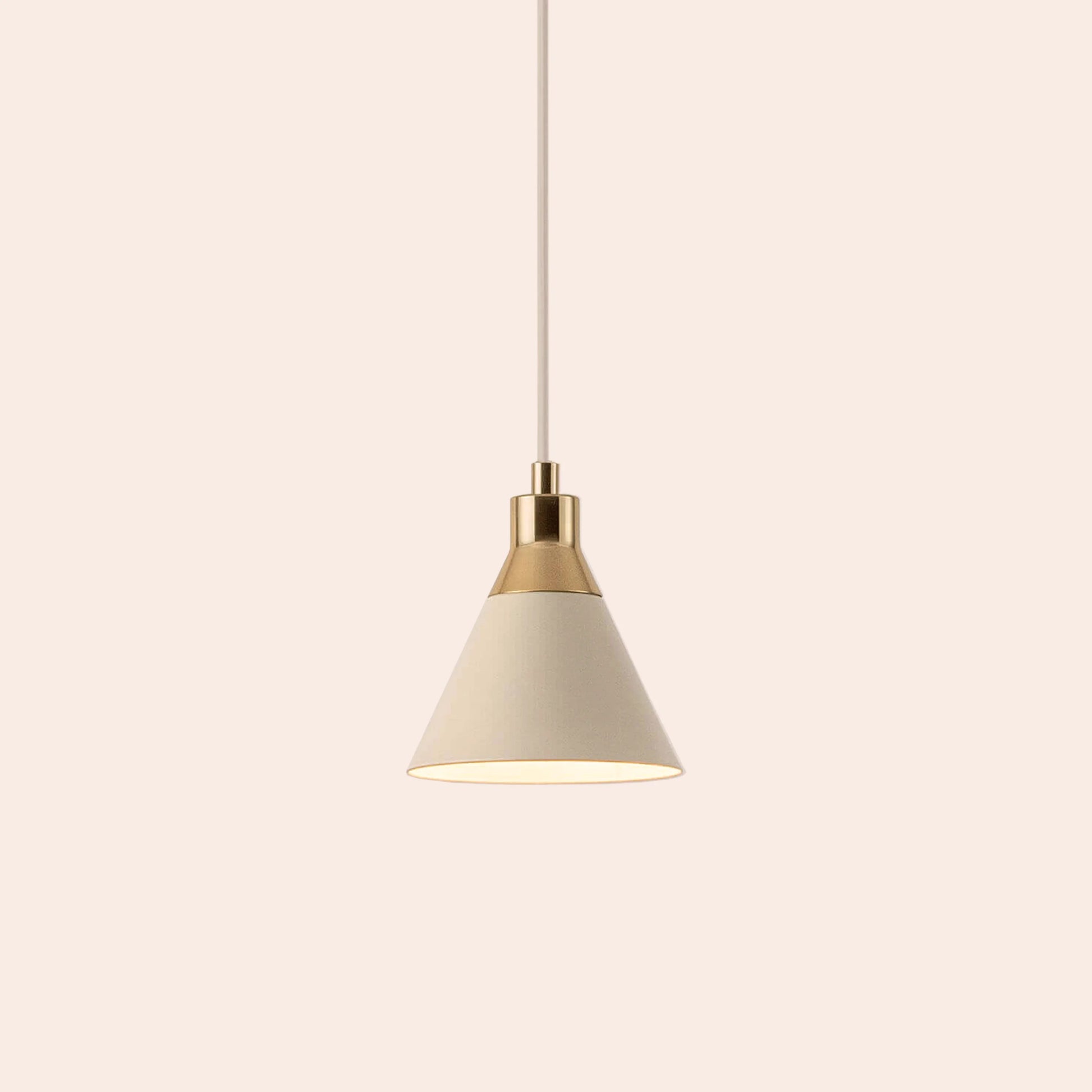 Sand grey cone pendant ceiling light - BlissVeranda