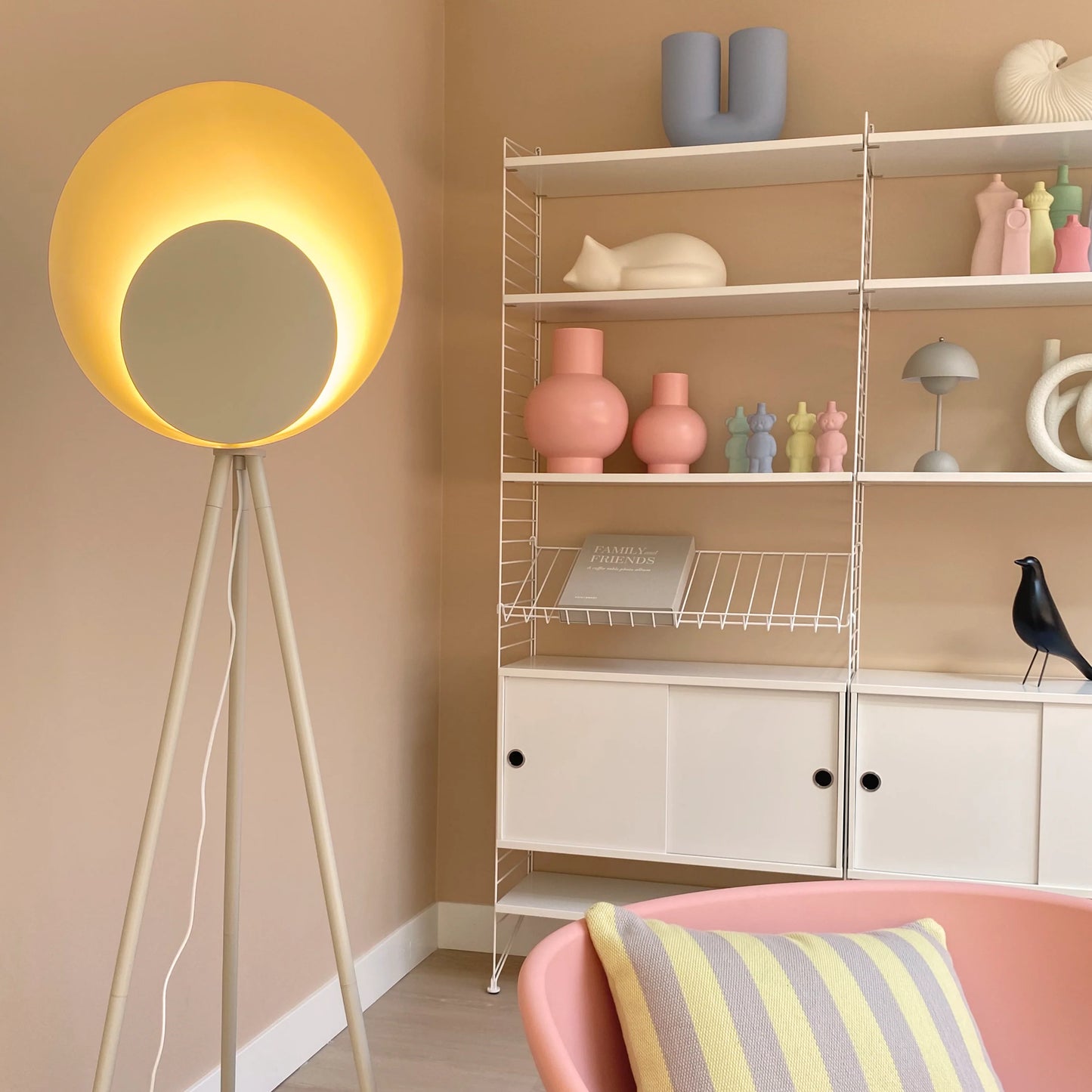 Yolk yellow diffuser floor lamp - BlissVeranda
