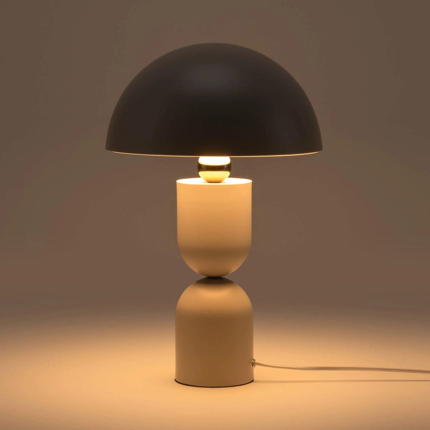 Sand grey dome mushroom table lamp  Integrated Table Lamp BlissVeranda