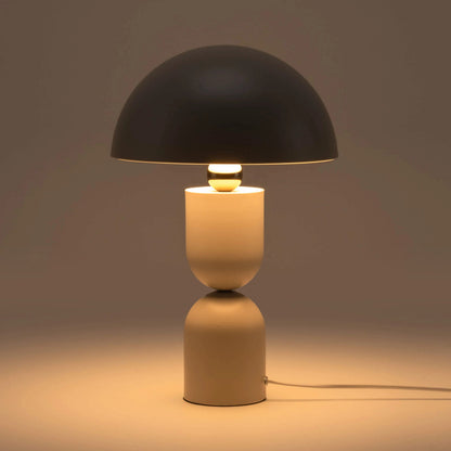 Sand grey dome mushroom table lamp  Integrated Table Lamp BlissVeranda