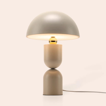 Sand grey dome mushroom table lamp  Integrated Table Lamp BlissVeranda