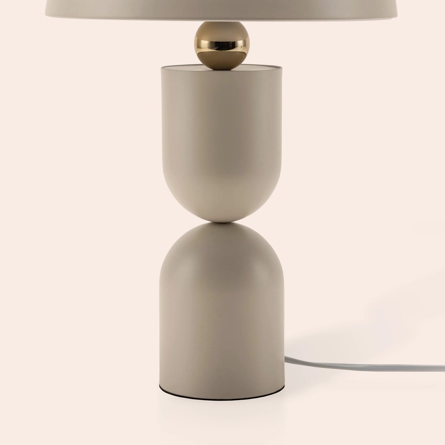 Sand grey dome mushroom table lamp  Integrated Table Lamp BlissVeranda
