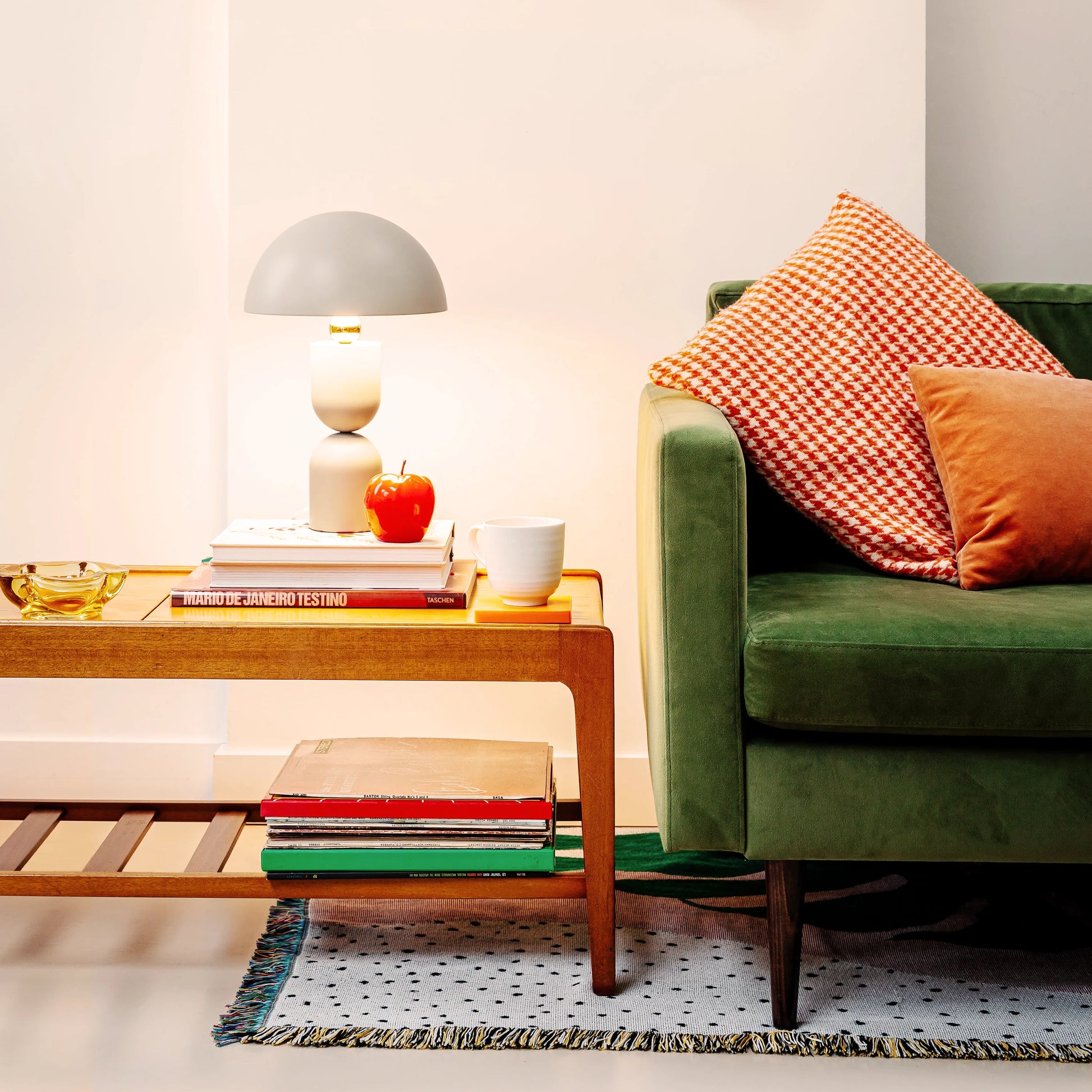 Brass dome mushroom table lamp - BlissVeranda