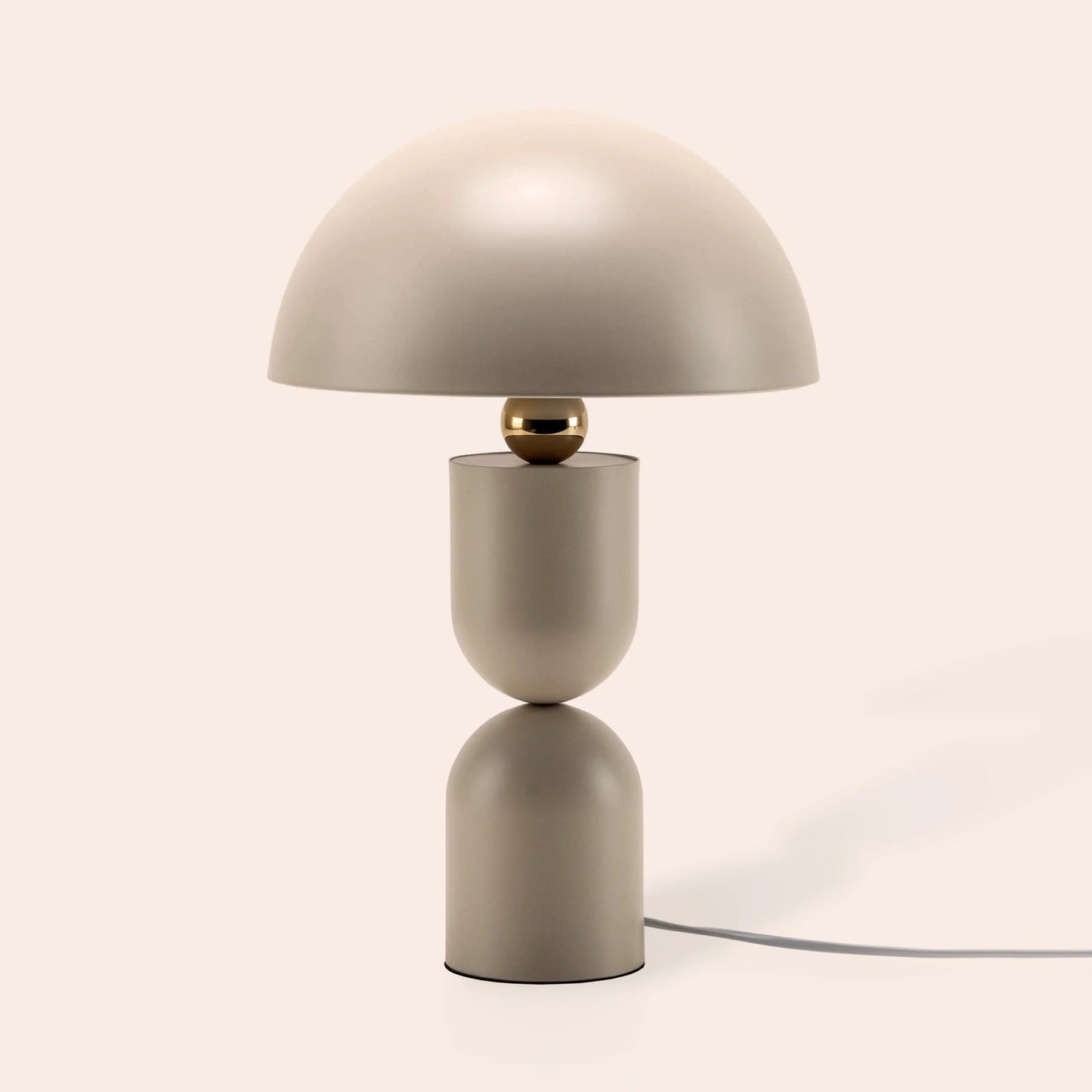 Sand grey dome mushroom table lamp  Integrated Table Lamp BlissVeranda