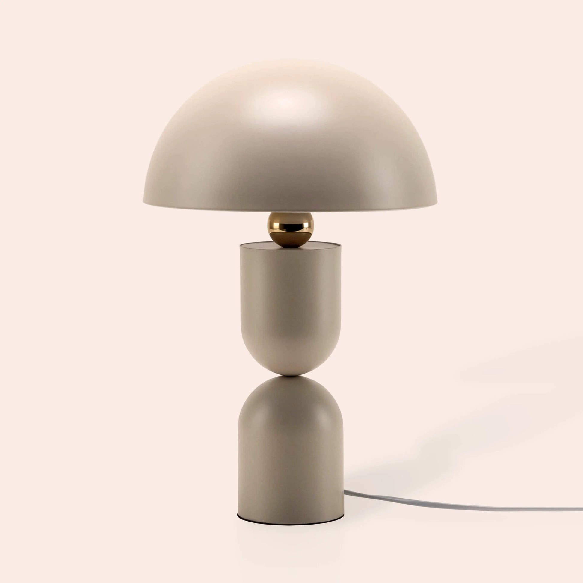Sand grey dome mushroom table lamp  Integrated Table Lamp BlissVeranda