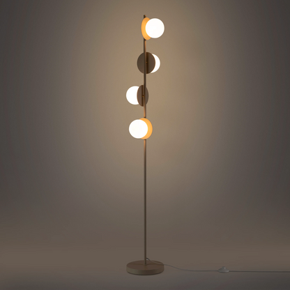 Sand grey opal disk floor lamp  Floor Lamp BlissVeranda