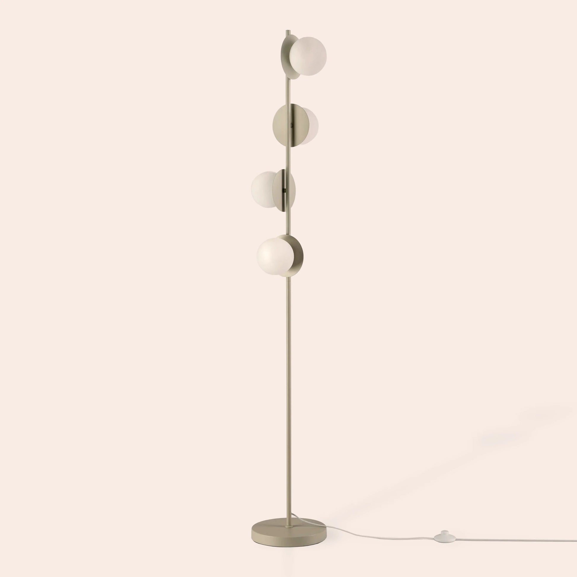 Sand grey opal disk floor lamp  Floor Lamp BlissVeranda