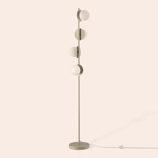 Sand grey opal disk floor lamp  Floor Lamp BlissVeranda