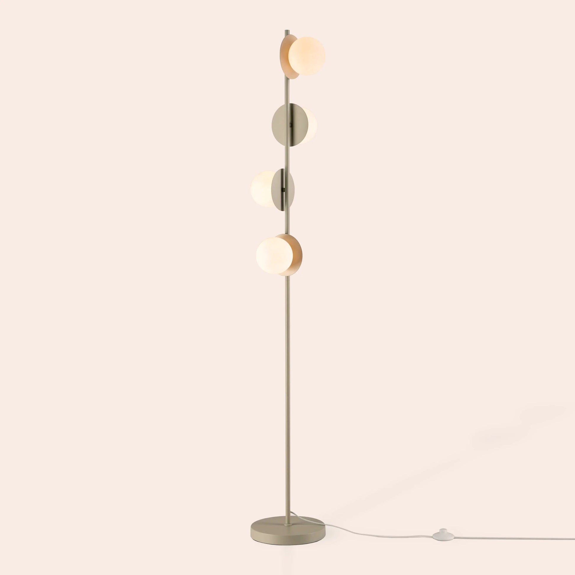 Sand grey opal disk floor lamp  Floor Lamp BlissVeranda