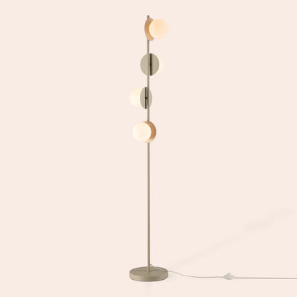 Sand grey opal disk floor lamp  Floor Lamp BlissVeranda