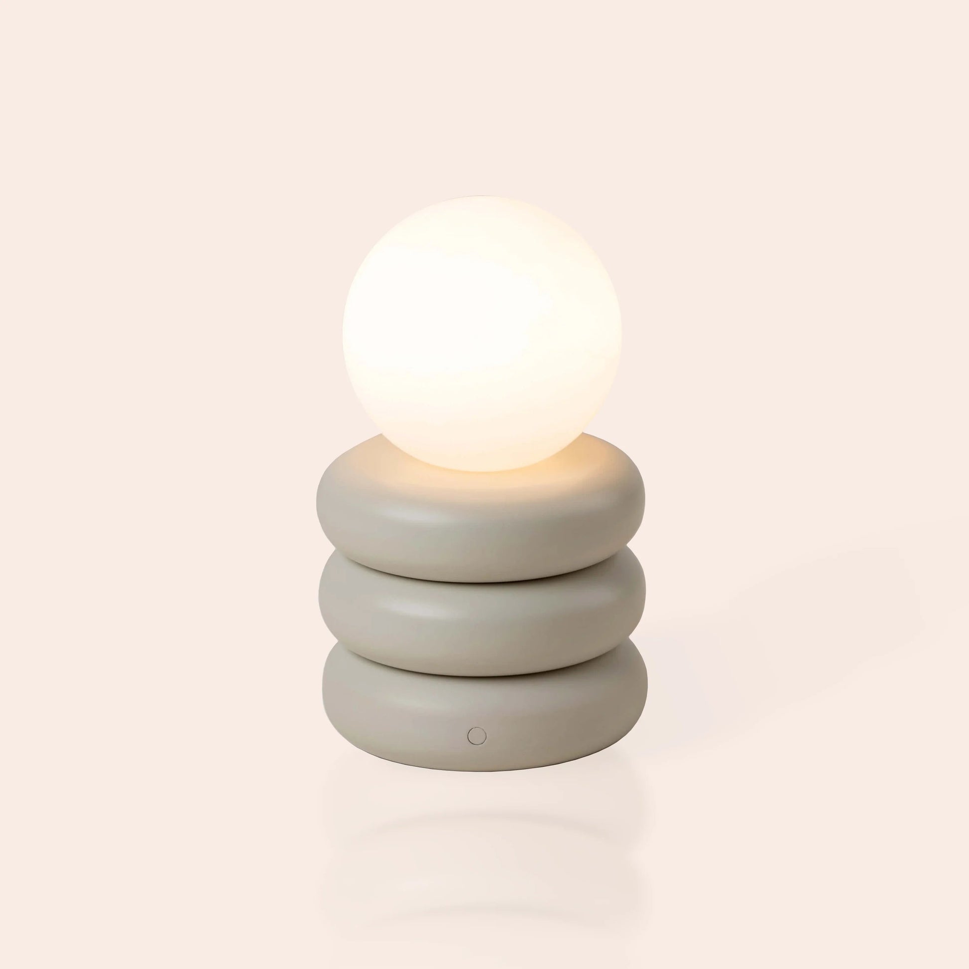 Sand grey tube cordless table lamp  Cordless Table Lamp BlissVeranda
