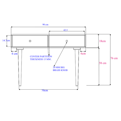 Technical drawing of a cabinet with dimensions labeled