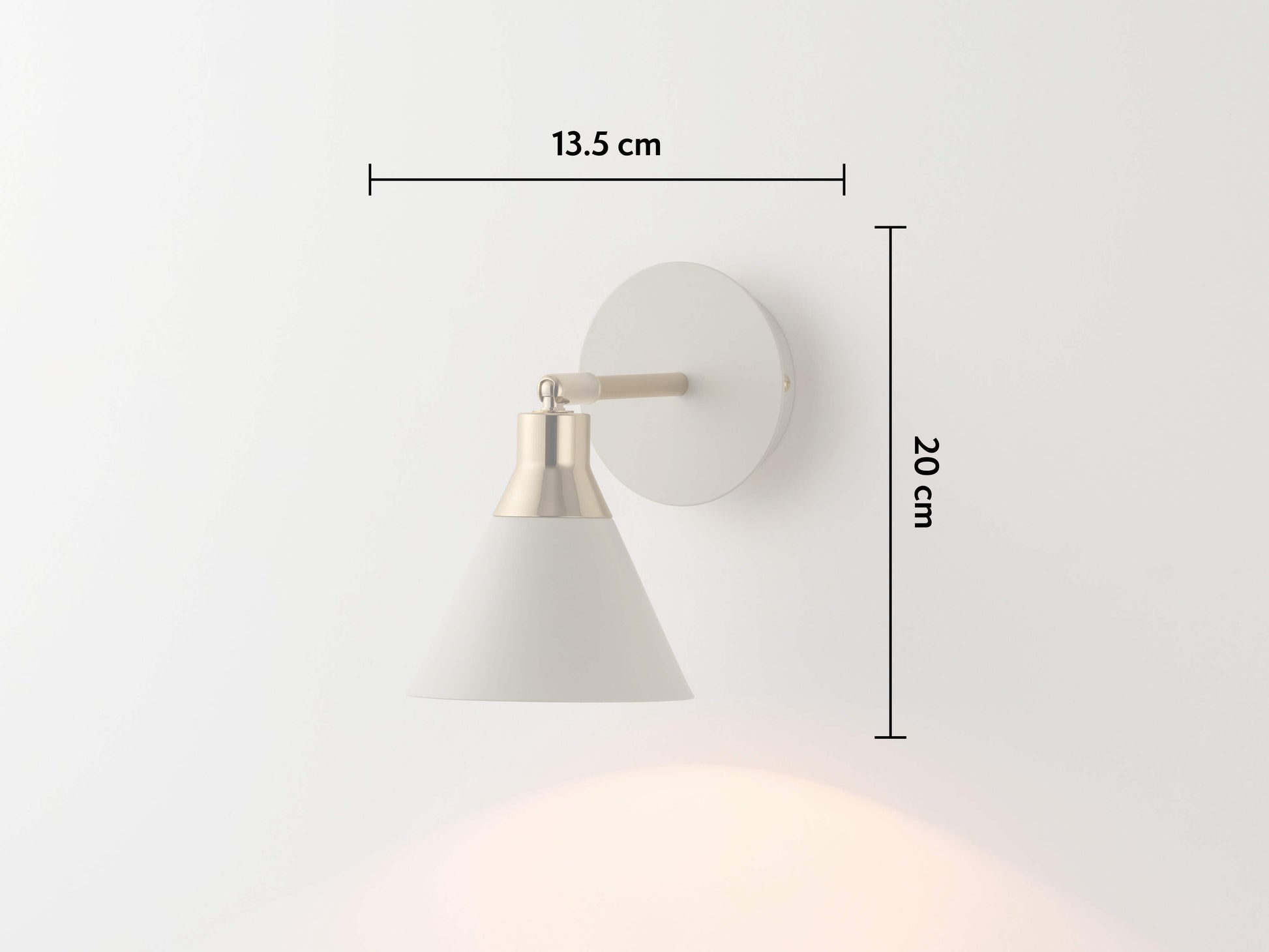 Sand grey cone wall light - BlissVeranda