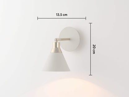 Sand grey cone wall light - BlissVeranda