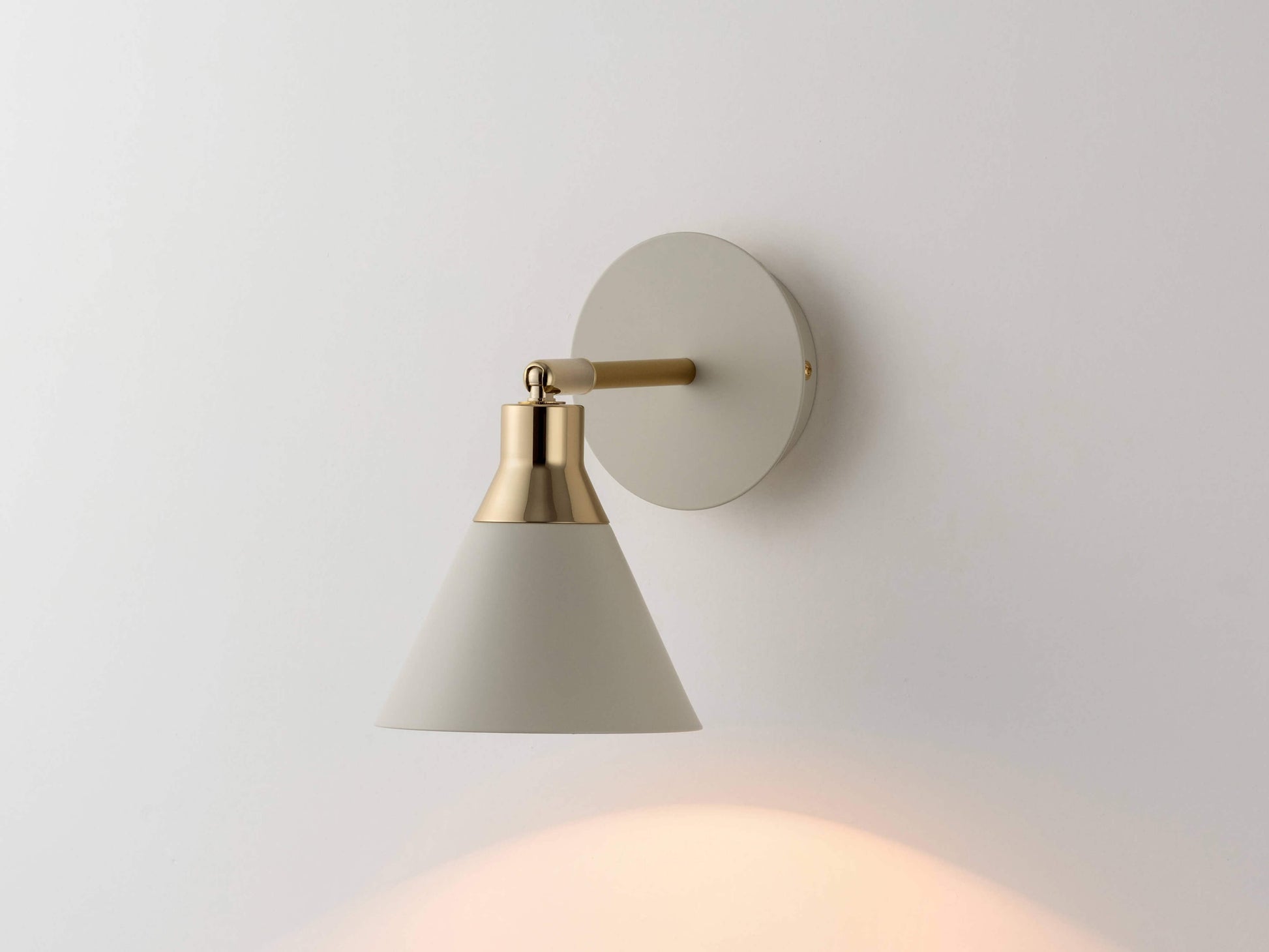 Sand grey cone wall light - BlissVeranda