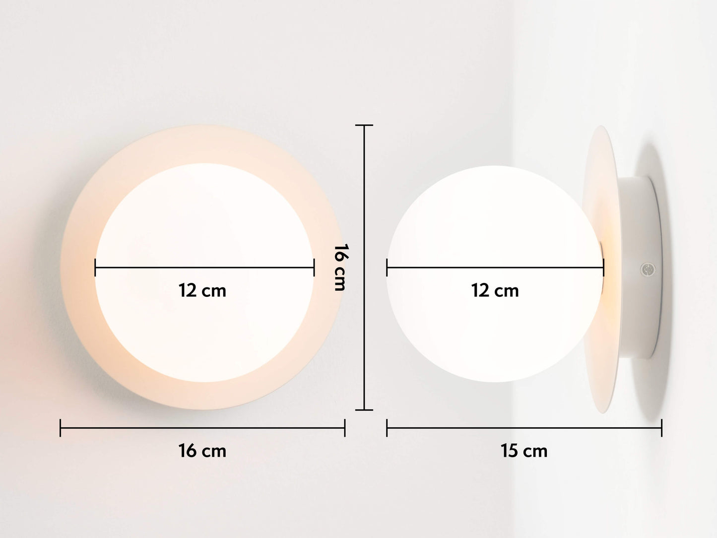 Sand grey opal disk wall light  Bathroom Wall Light BlissVeranda