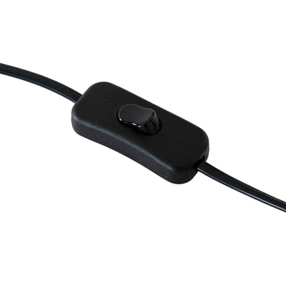 Black cable tie with a knot on a white background