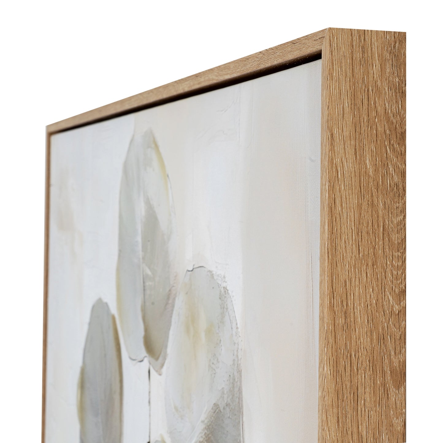 Framed artwork with abstract design on a white background