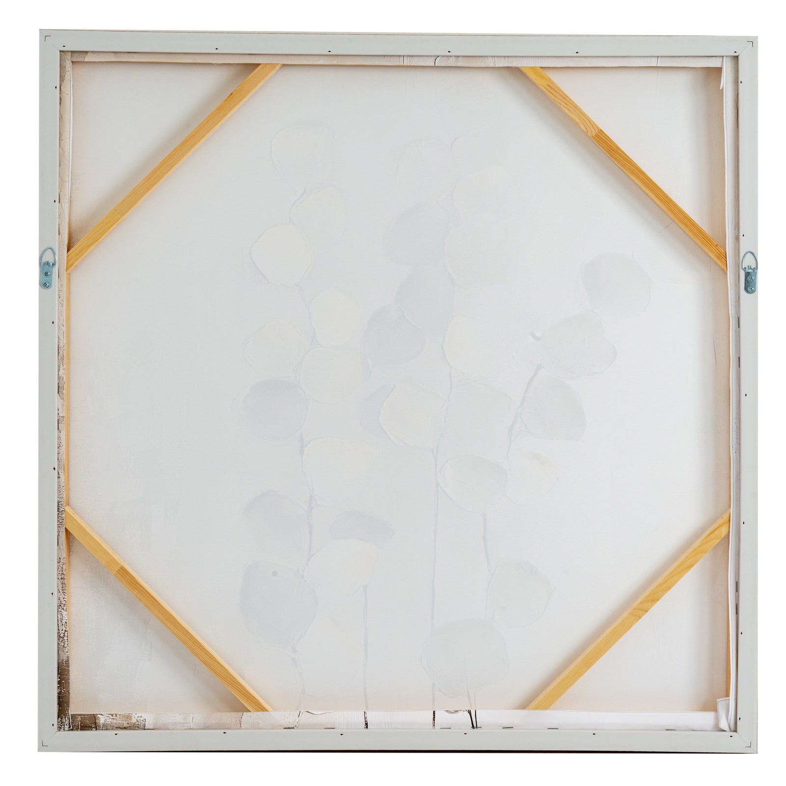White window with wooden frame on a white background