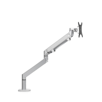 Single monitor arm on a white background
