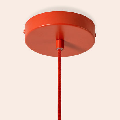Burnt orange small pleat pendant ceiling light - BlissVeranda