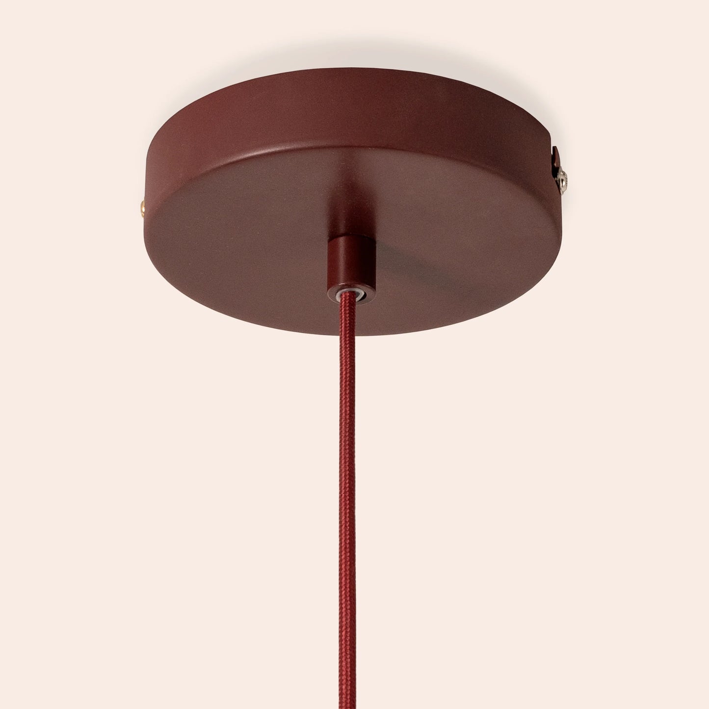 Burgundy small pleat pendant ceiling light - BlissVeranda