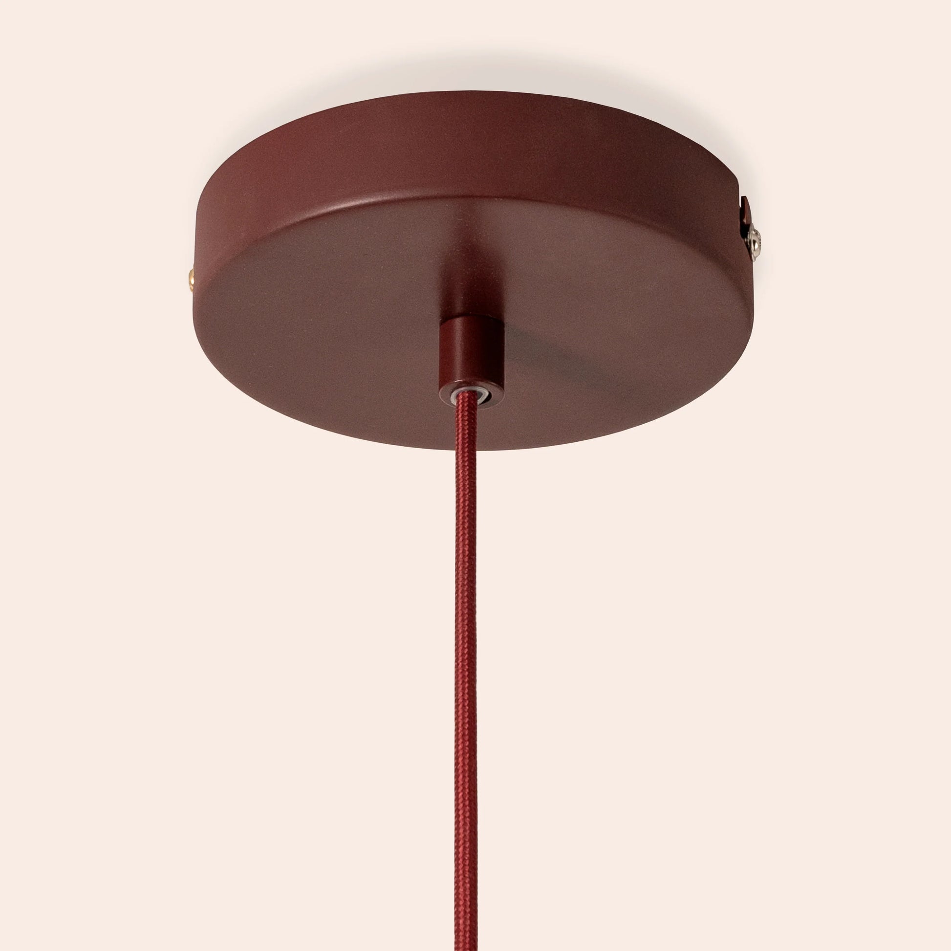 Burgundy small pleat pendant ceiling light - BlissVeranda