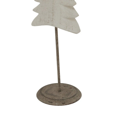 Decorative stand with a leaf-shaped top on a white background