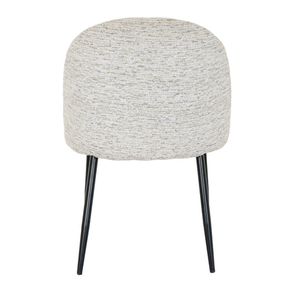 Round gray stool with black legs on a white background