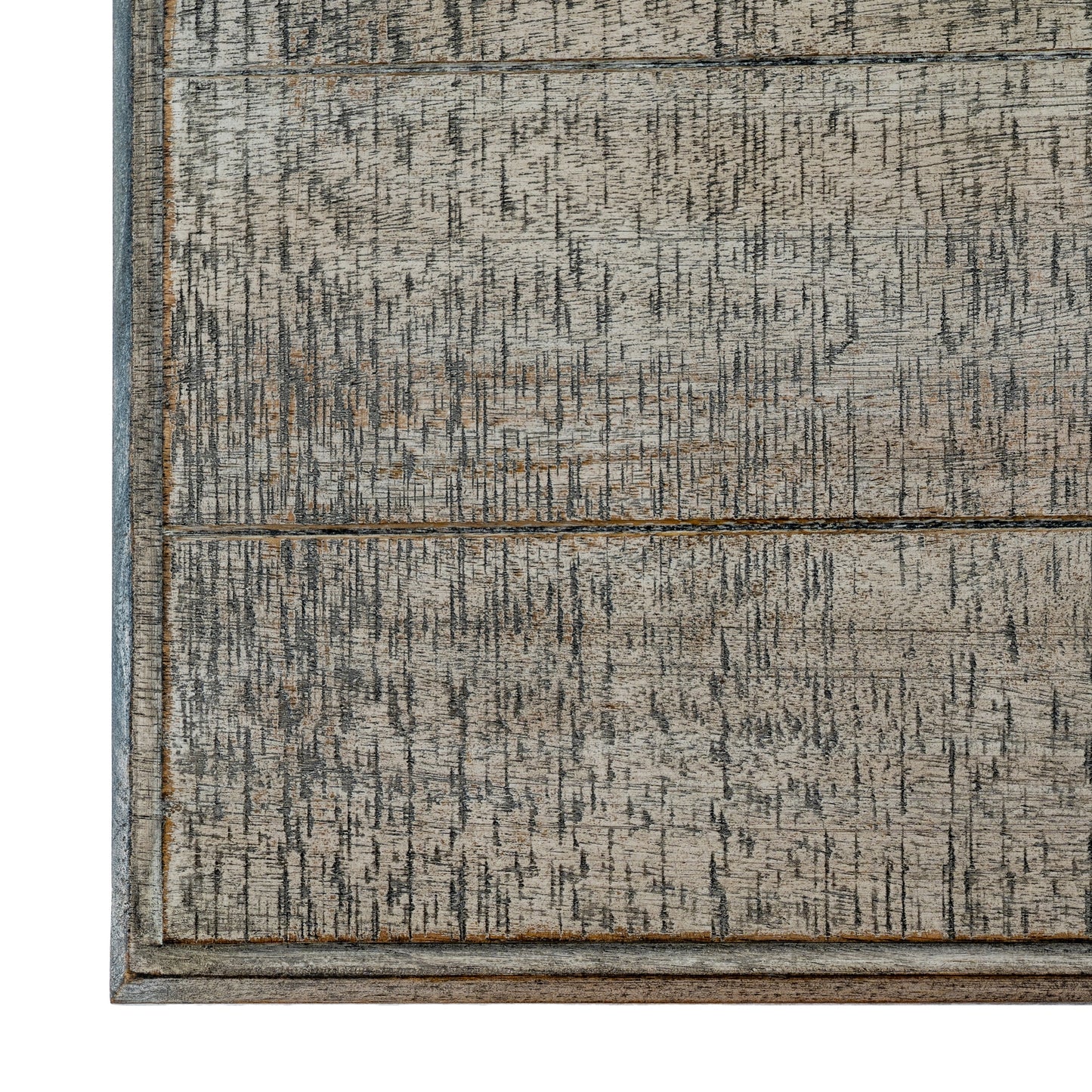 Textured rug with a neutral color palette on a white background