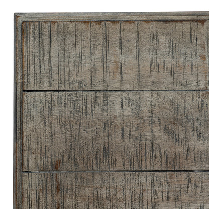 Textured wooden panel with a rustic finish