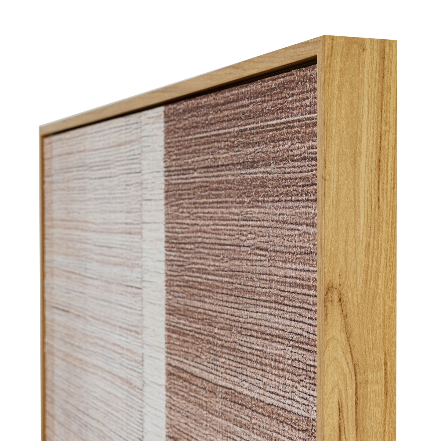 Wooden frame with textured panels on a white background