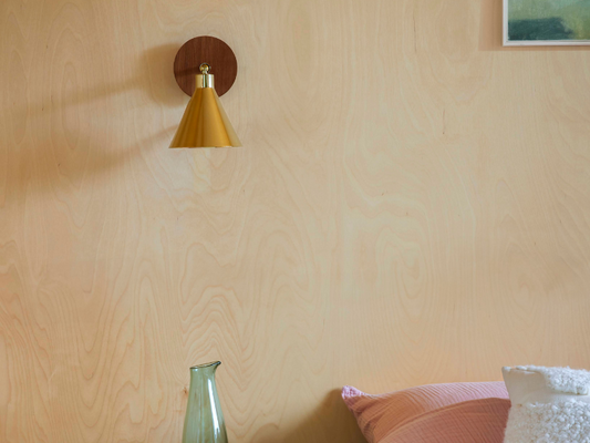Brass cone wall light - BlissVeranda
