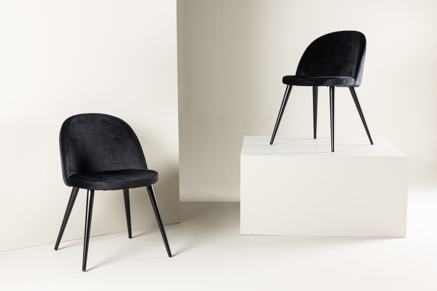 Velvet Matstol (set of 2)- Deep Grey