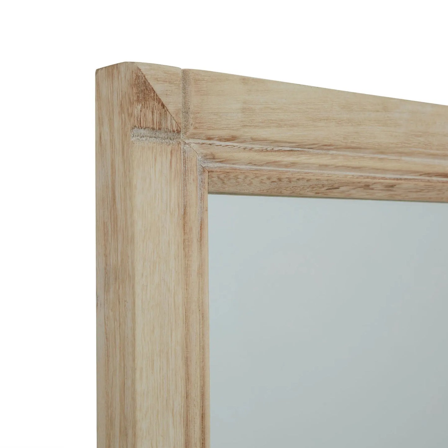 Wooden frame corner on a white background