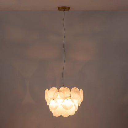 White glass chandelier ceiling light  Chandelier BlissVeranda
