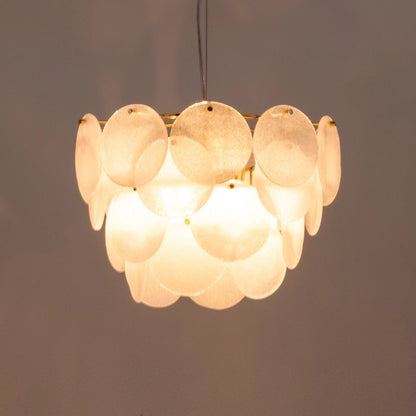 White glass chandelier ceiling light  Chandelier BlissVeranda