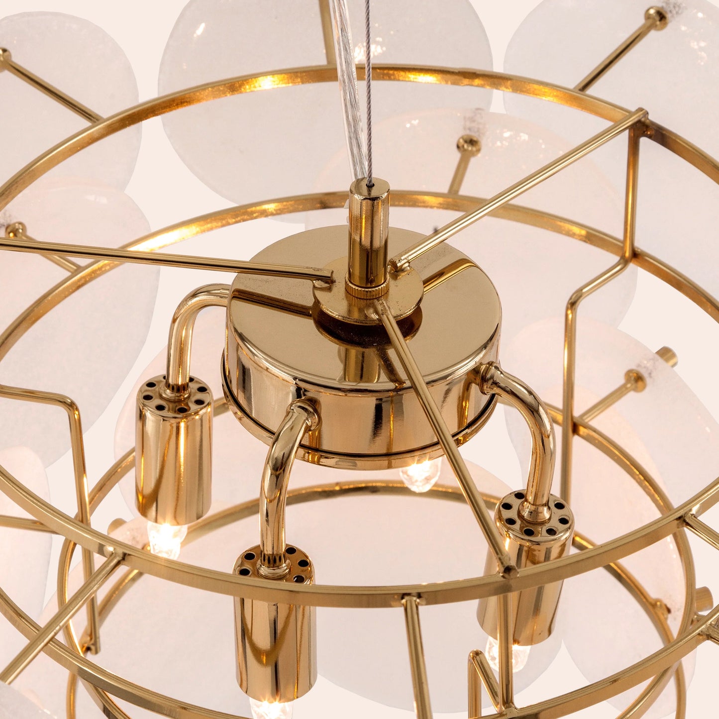 White glass chandelier ceiling light  Chandelier BlissVeranda
