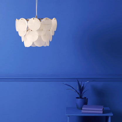 White glass chandelier ceiling light  Chandelier BlissVeranda